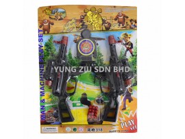 318#DOUBLE GUN TOY(MAN & MACHINE PLAY SET)